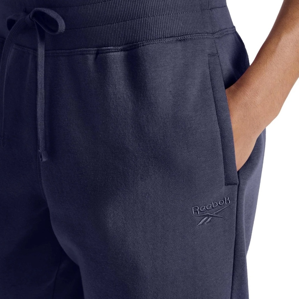 Reebok Cozy Classic Sweatpants Standard Fit 30” Inseam Vector Navy Blue NWT Sz M - Picture 4 of 5